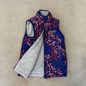 Reversible sleeveless vest fur/floral puff -Buffalo David Bitton